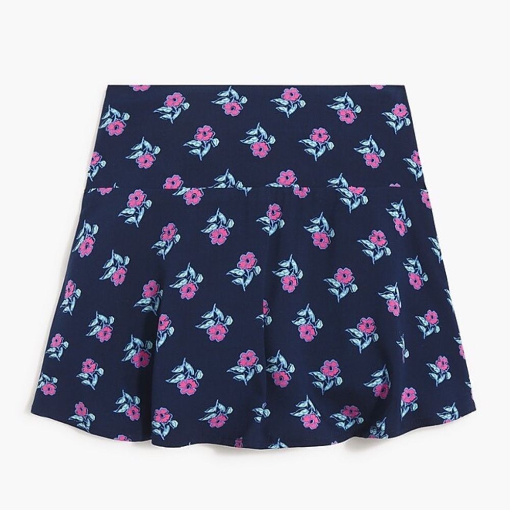 Jcrew crew cuts Floral Navy Skort.